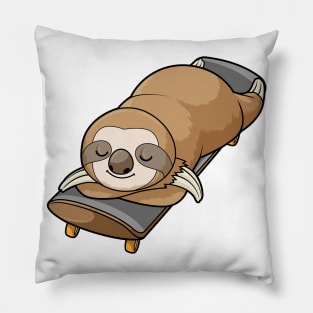 Sloth at Sleeping with Skateboard Pillow