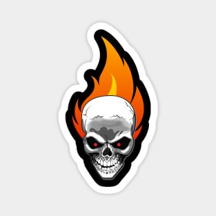 Burning Skull - Burning Man Magnet