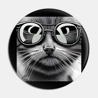 Cat with Sunglass Pin