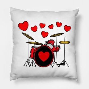 Valentines Drummer Drum Teacher Wedding Musician Pillow