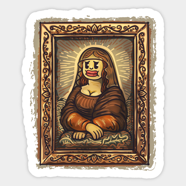 Colorful Mona Lisa in Cartoon Style - Mona Lisa - Sticker | TeePublic Colorful Mona Lisa in Cartoon Style - Mona Lisa - Sticker | TeePublic
