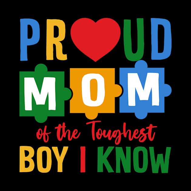 proud mom Of The Autism Awareness Gift For Women Mother day by Los San Der