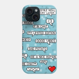 Pixelated Word Bubble Pixel Chat Phone Case