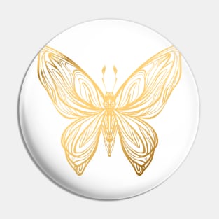 Gold Butterfly Pin