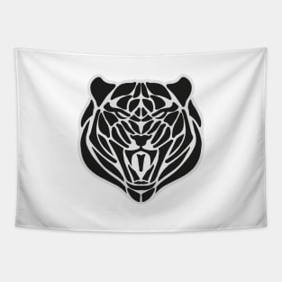 Abstract Tiger Head Tapestry