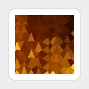 Burnt Umber Brown Abstract Low Polygon Background Magnet