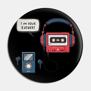 Ipod Cassette Player | I am your father | Nosstalgic T Shirt Design Pin