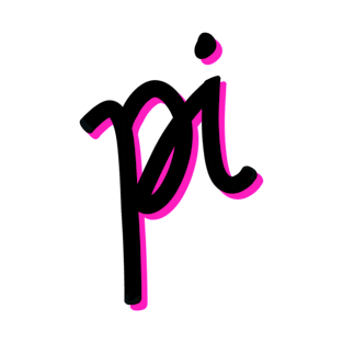 Greek Alphabet: pi (black-pink) T-Shirt