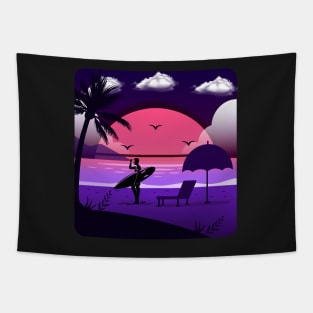 Aesthetic sunset Tapestry