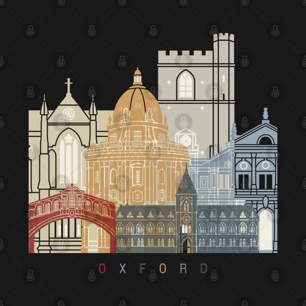 Oxford skyline poster by PaulrommerArt