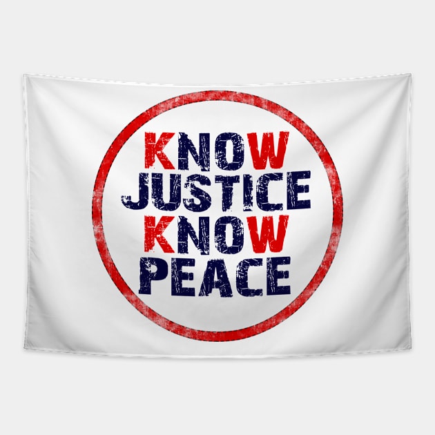 Know Justice Know Peace - Black Lives Matter Tapestry by Studio Hues