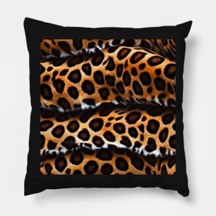 Stylized Leopard Fur - Printed Faux Hide #1 Pillow