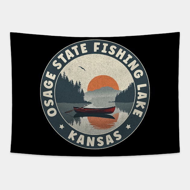 Osage State Fishing Lake Kansas Sunset Tapestry by turtlestart