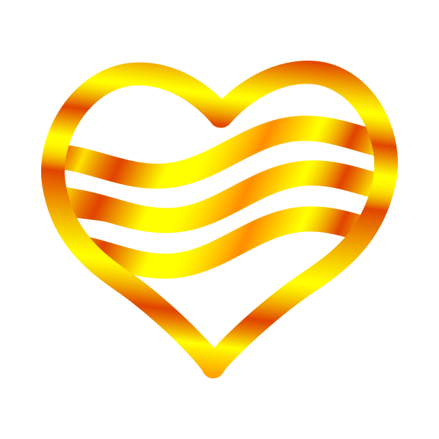 Gold ribbon heart by AlexanderZam