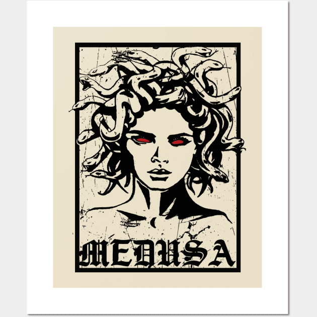 Medusa Gorgon Goddess Wood Print