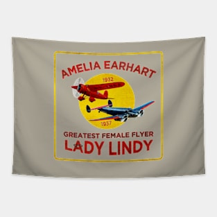 Amelia Earhart • "Greatest Female Flyer" • Lady Lindy Tapestry