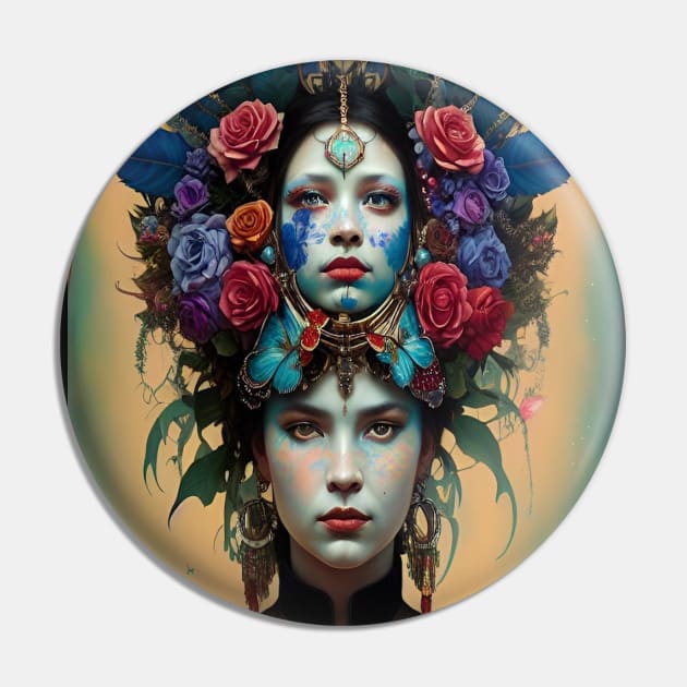 Exotic Magic Priestess of Voodoo and Witchcraft Pin by ZiolaRosa