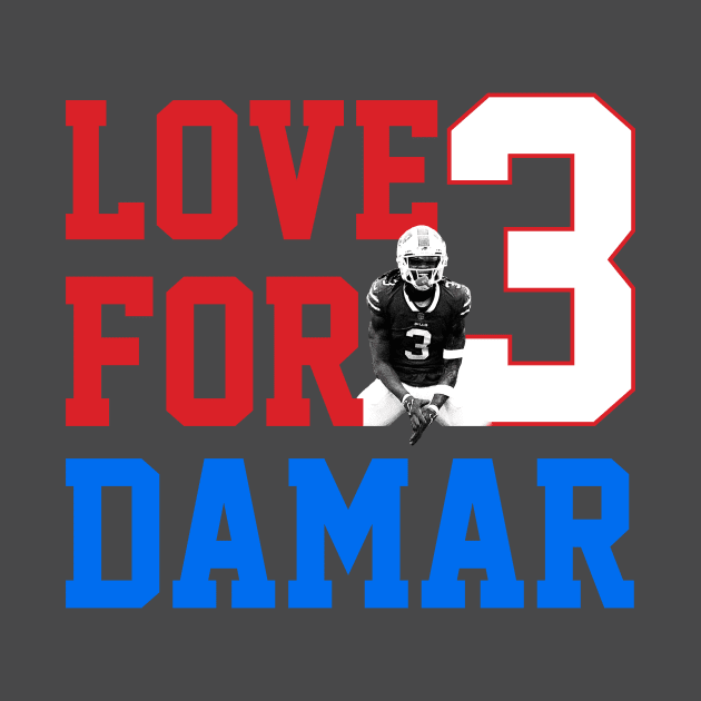 Love For Damar Hamlin 3-Damar 513 buffalo football player by dkdesign96