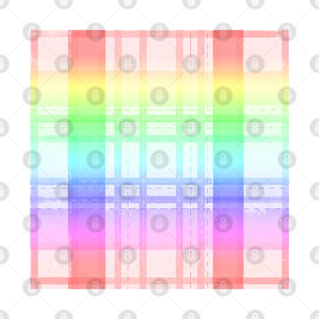Rainbow Plaid Pattern by RoserinArt