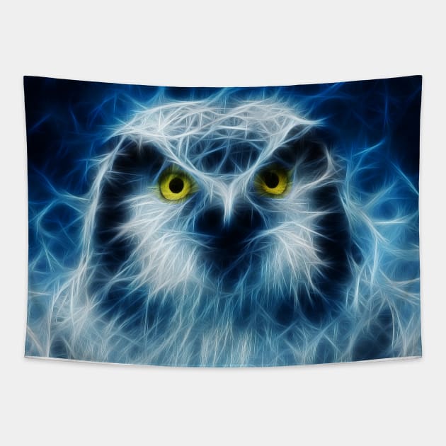 Owl fractal design Tapestry by Florin Tenica