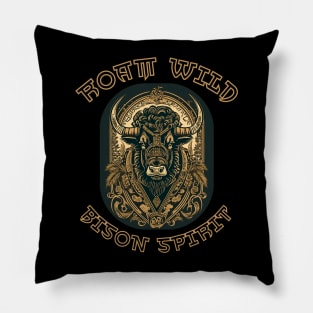 Roam Wild: Bison Spirit Pillow