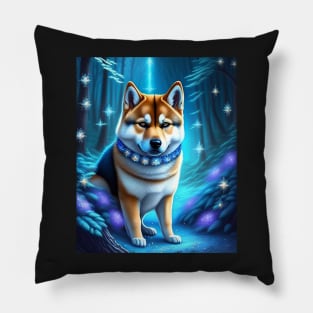 Shiba In Mystical Forest Pillow