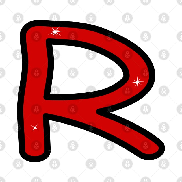 Letter R. Name with letter R. Personalized gift. Abbreviation. Abbreviation. Lettering by grafinya