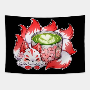 Matcha Kitsune Tapestry