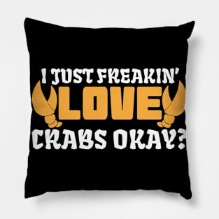 Crabs Love Wildlife Marine Biologist Sea Pillow