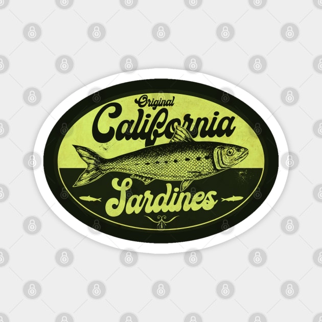 Green California Sardines Magnet by CTShirts