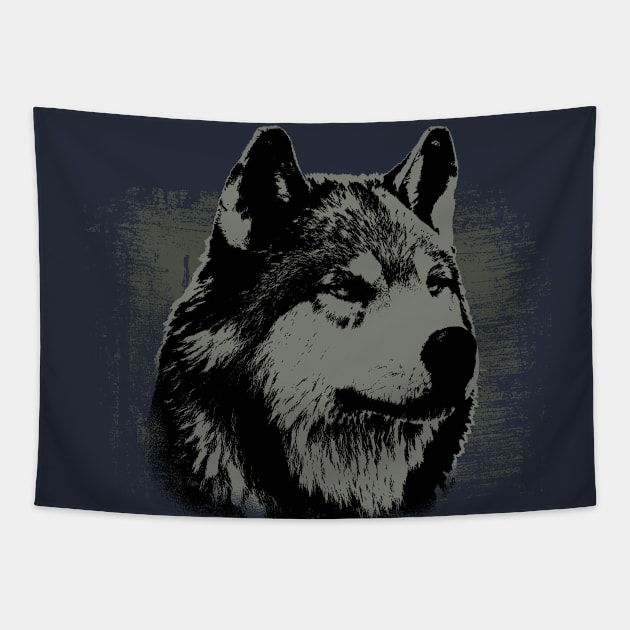 Grey wolf. Perfect present for mom mother dad father friend him or her Tapestry by SerenityByAlex