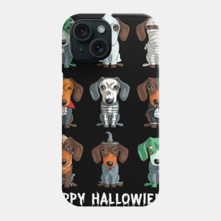 Dachshund Halloween Happy Hallowiener Phone Case