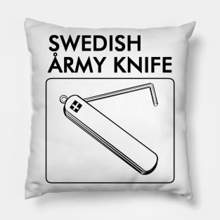 Swedish Army Knife b/w Pillow