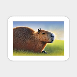 Capybara sun shine Magnet