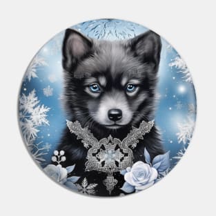 Arctic Pomsky Pin