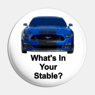 What's in your stable? (blue) Pin