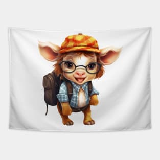 Back To School Cow Tapestry