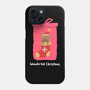 Christmas Animals in Socks Phone Case