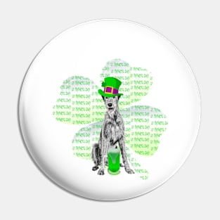 Irish Wolfhound St Patrick’s Day Design Pin