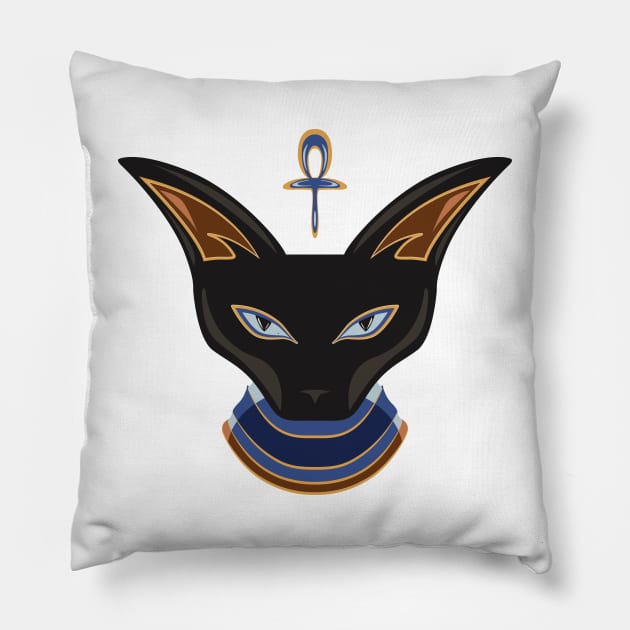 Bastet Figure (3) Pillow by Kat C.