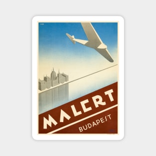 Malert Budapest Hungary Vintage Poster 1934 Magnet