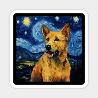 Chinook painted in Van Gogh style Magnet