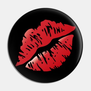 Kiss Mark - Lip Print, Lipstick Mark Pin