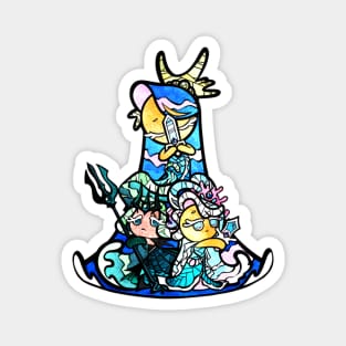 Sea fairy - stained glass cookie run Magnet