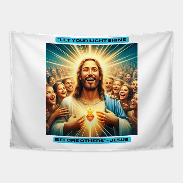 "Let your light shine before others" - Jesus Tapestry by St01k@