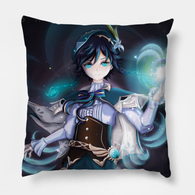 Venti- Genshin Impact Pillow by Katzui