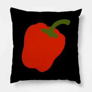 Paprika Pepper Cutout Artwork - Warhol Vegetables (Vegetarian or Vegan Idea) Pillow