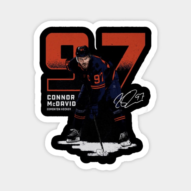 Connor Mcdavid Edmonton Outline Magnet by Erianna Bee