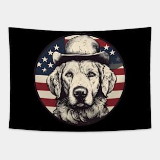 Patriotic Kuvasz Tapestry