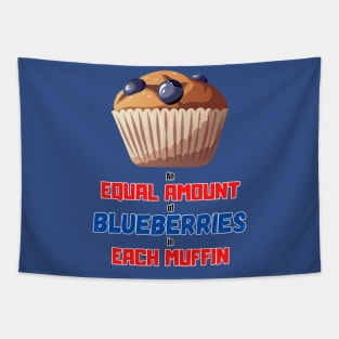 An Equal Amount of Blueberries in each Muffin Tapestry